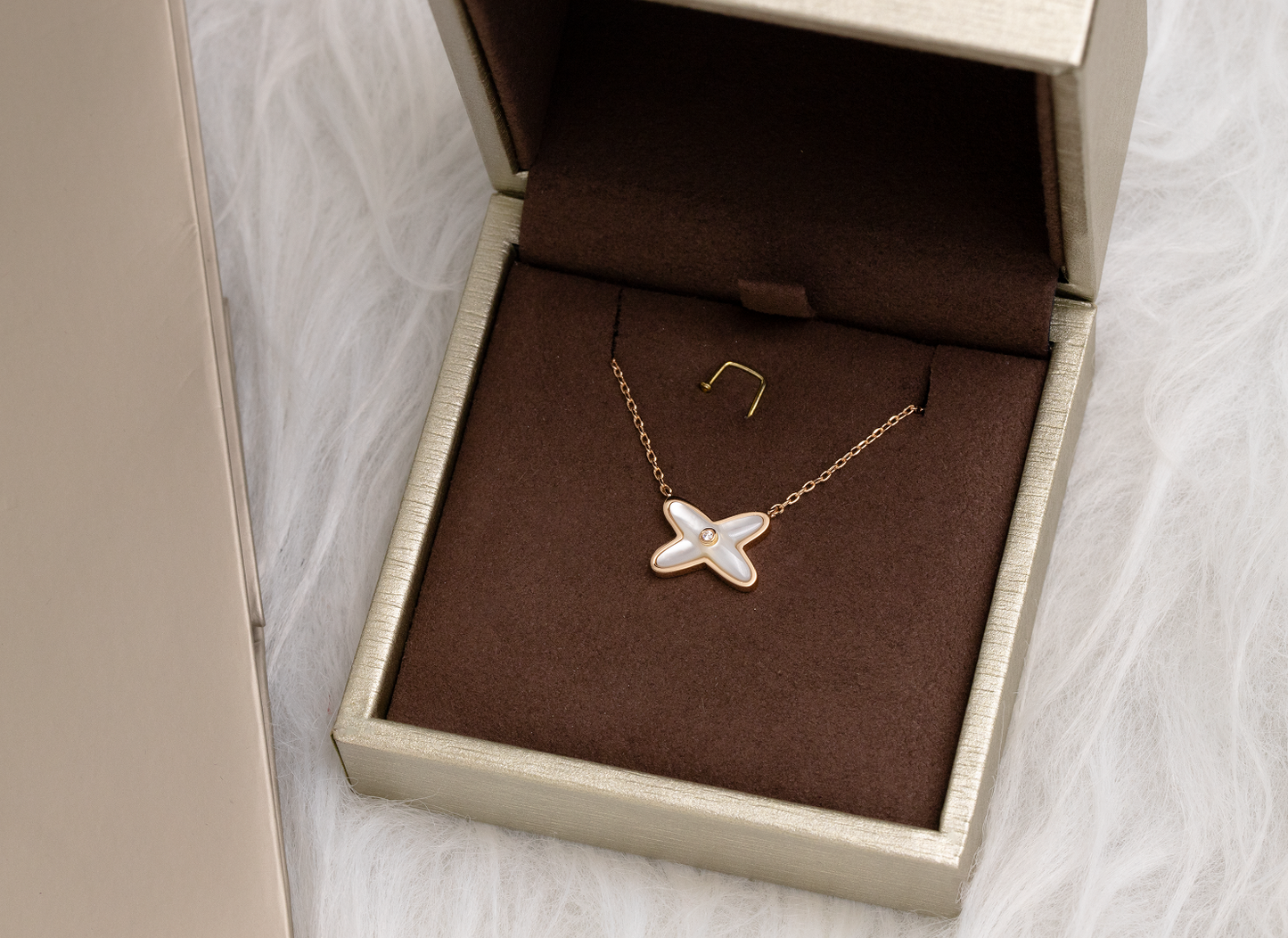 [Clover Jewelery]JEUX DE NECKLACE 1 DIAMOND