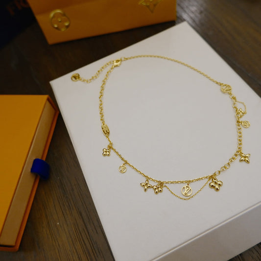 [Clover Jewelery]BLOOMING SUPPLE NECKLACE BRASS