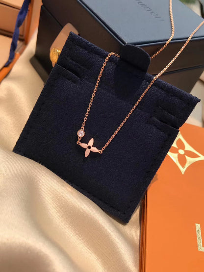[Clover Jewelery]BLOSSOM PENDANT PINK GOLD AND DIAMOND