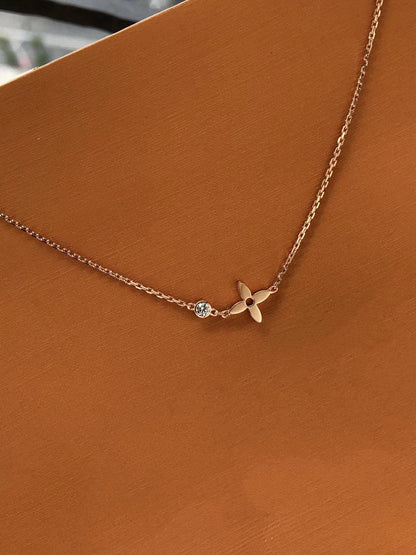 [Clover Jewelery]BLOSSOM PENDANT PINK GOLD AND DIAMOND