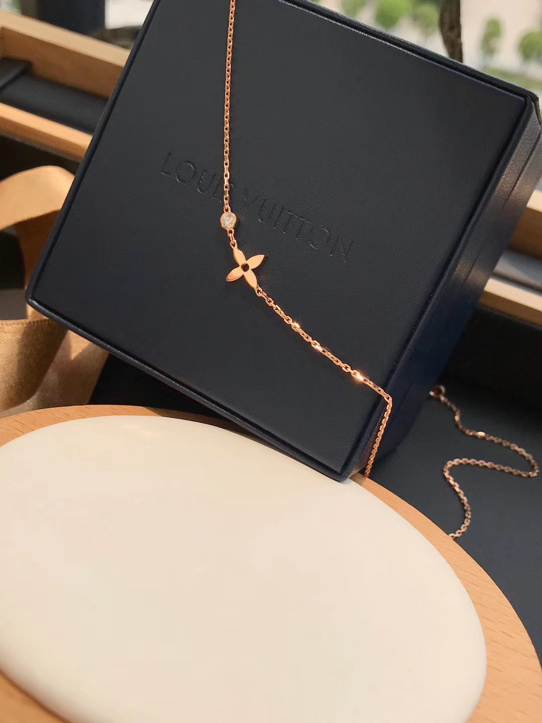 [Clover Jewelery]BLOSSOM PENDANT PINK GOLD AND DIAMOND