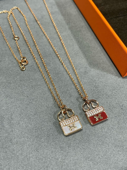 [Clover Jewelery]H CIRCE MOISSANITE PENDANT NECKLACE GOLD