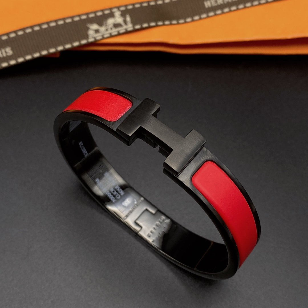 [Clover Jewelery]CLIC HM SO BLACK RED BRACELET