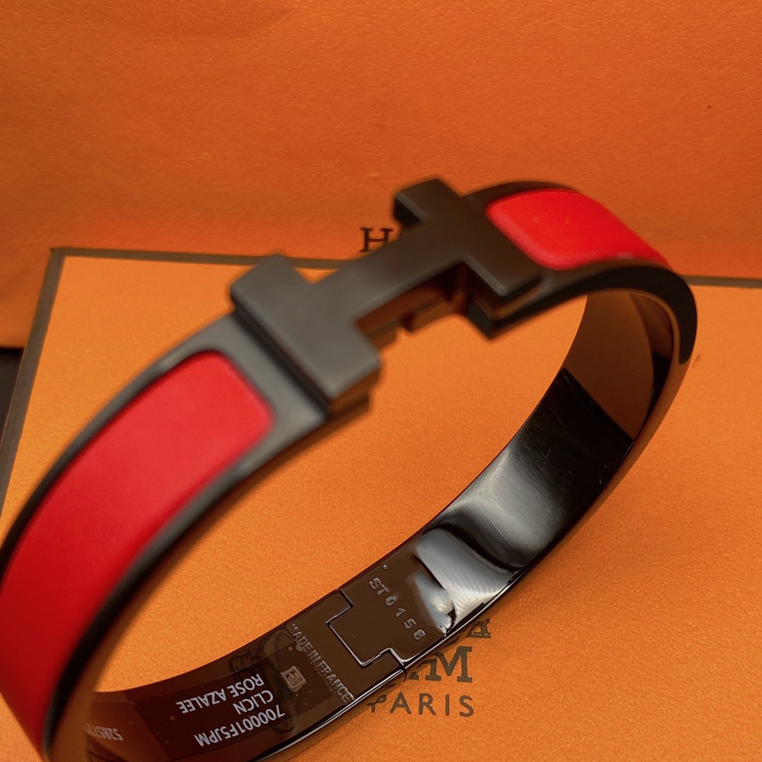 [Clover Jewelery]CLIC HM SO BLACK RED BRACELET