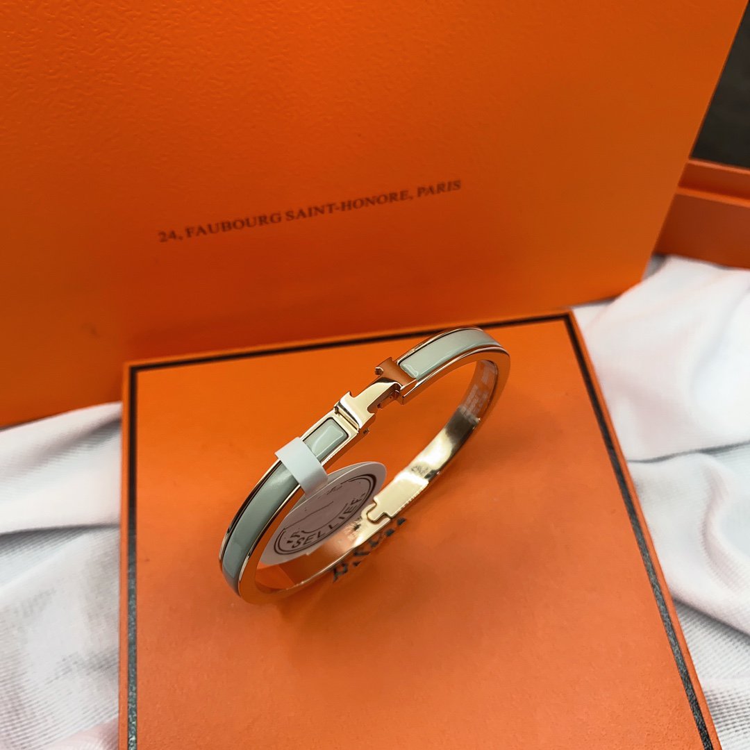 [Clover Jewelery]CLASSIC HM CLIC GREEN 8MM ENAMEL BRACELET