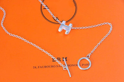 [Clover Jewelery]HM NECKLACE H LETTER OVAL SERIES