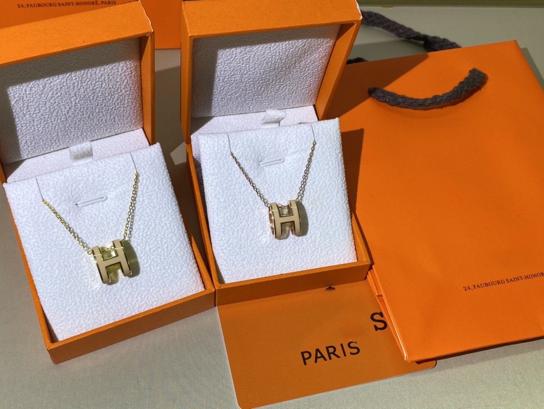[Clover Jewelery]HM CLIC YELLOW ENAMEL GOLD NECKLACE