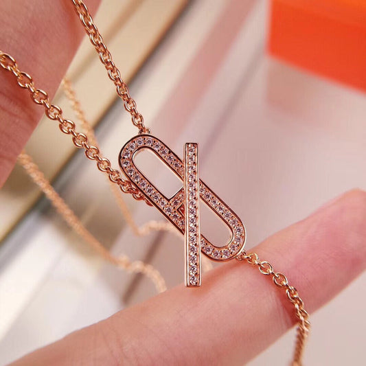 [Clover Jewelery]HM FIRE PIG NOSE NECKLACE TRENDY STREET