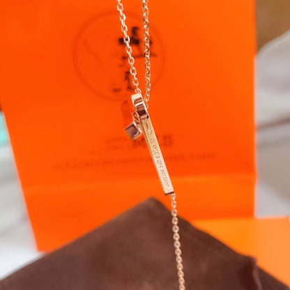 [Clover Jewelery]HM NECKLACE PLATINUM ROSE GOLD DIAMOND