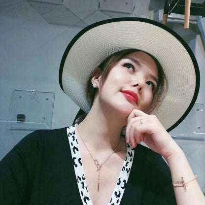 [Clover Jewelery]HM NECKLACE PLATINUM ROSE GOLD DIAMOND