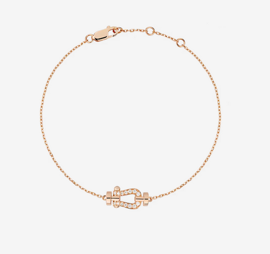 [Clover Jewelery]FORCE 10 FULL DIAMOND BUCKLE CHAIN LINK MINI MODEL
