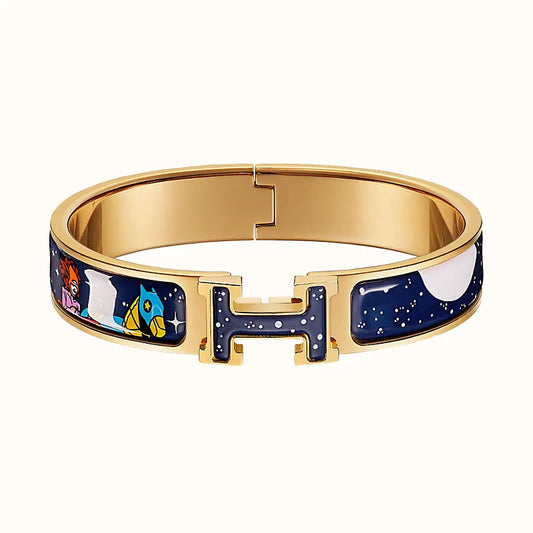 [Clover Jewelery]H STAR AND MOON BRACELET 12MM