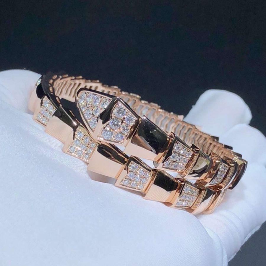 [Clover Jewelery]SERPENTI BRACELET PINK GOLD DIAMOND