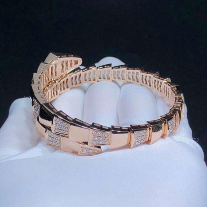 [Clover Jewelery]SERPENTI WIDE BRACELET PINK GOLD DIAMOND
