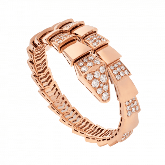 [Clover Jewelery]SERPENTI WIDE BRACELET PINK GOLD DIAMOND
