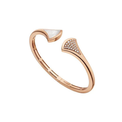 [Clover Jewelery]DREAM BRACELET OPEN PINK GOLD MOP DIAMOND