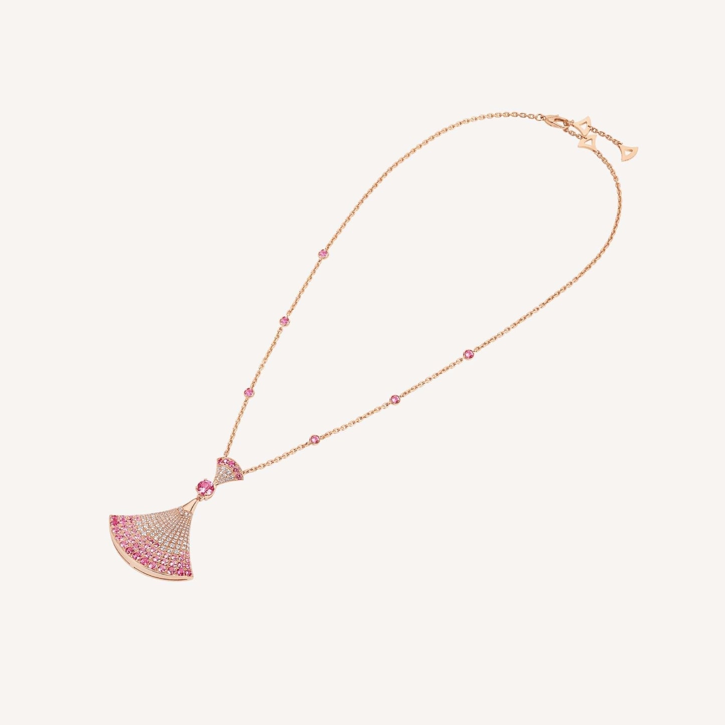 [Clover Jewelery]DREAM NECKLACK DIAMOND PINK GOLD