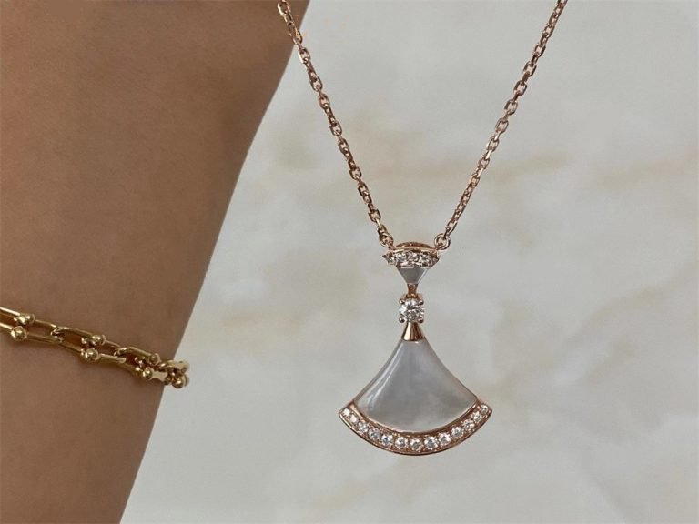 [Clover Jewelery]DREAM NECKLACE MOP PINK GOLD DIAMOND