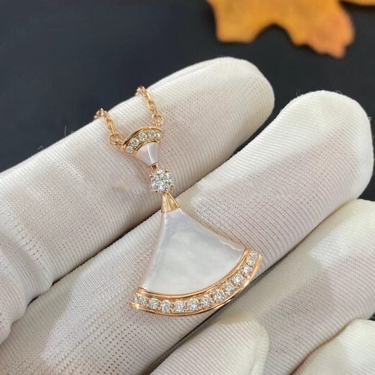 [Clover Jewelery]DREAM NECKLACE MOP PINK GOLD DIAMOND