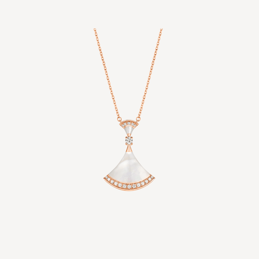 [Clover Jewelery]DREAM NECKLACE MOP PINK GOLD DIAMOND