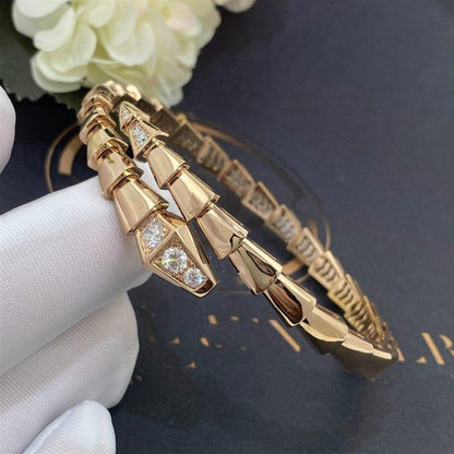 [Clover Jewelery]SERPENTI BRACELET DIAMONDS PINK GOLD