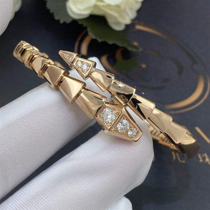 [Clover Jewelery]SERPENTI BRACELET DIAMONDS PINK GOLD