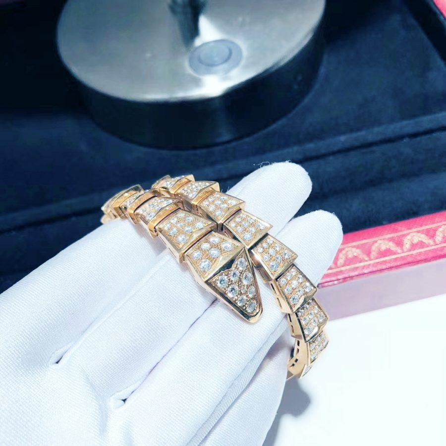 [Clover Jewelery]SERPENTI BRACELET 8MM PINK GOLD DIAMOND