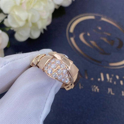 [Clover Jewelery]SERPENTI RING PINK GOLD DIAMOND