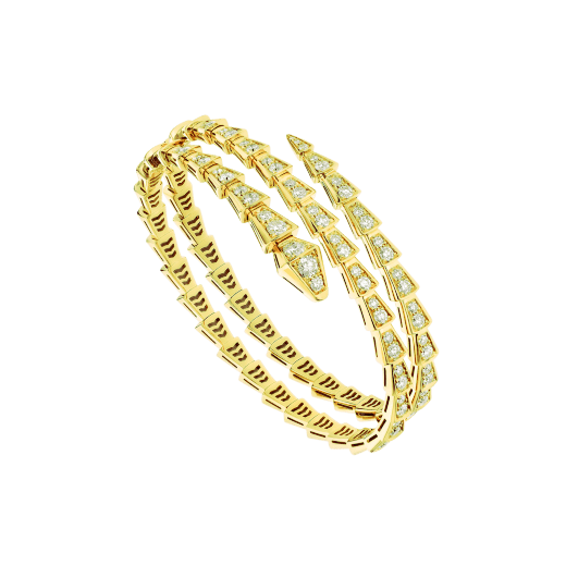 [Clover Jewelery]SERPENTI BRACELET GOLD DIAMOND DOUBLE ROW
