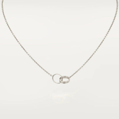 [Clover Jewelery]LOVE NECKLACE PINK GOLD AND SILVER
