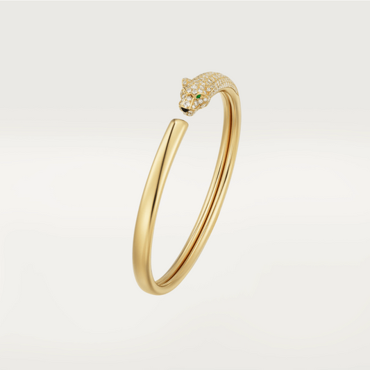[Clover Jewelery]PANTHERE GOLD DIAMOND OPEN BRACELET