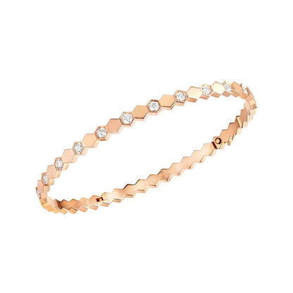 [Clover Jewelery]BEE LOVE PINK GOLD DIAMOND BRACELET