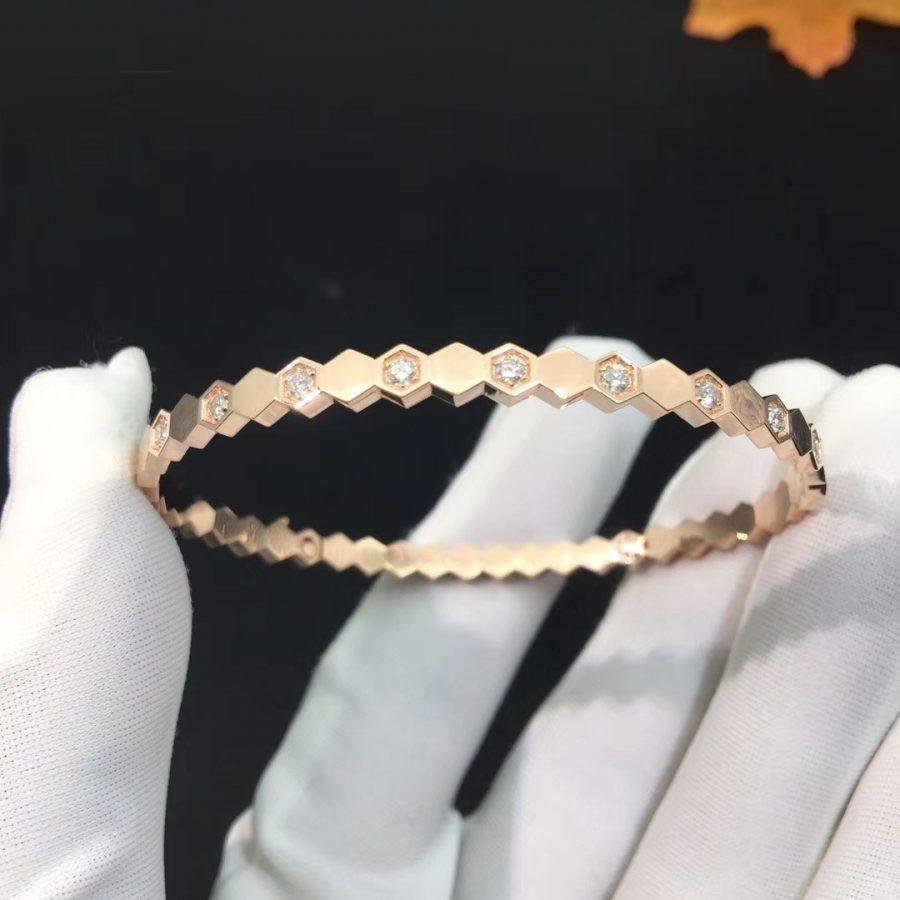 [Clover Jewelery]BEE LOVE PINK GOLD DIAMOND BRACELET
