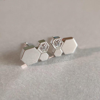[Clover Jewelery]BEE LOVE SILVER DIAMOND EARRINGS
