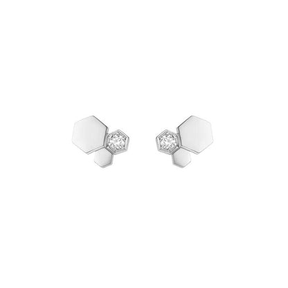 [Clover Jewelery]BEE LOVE SILVER DIAMOND EARRINGS