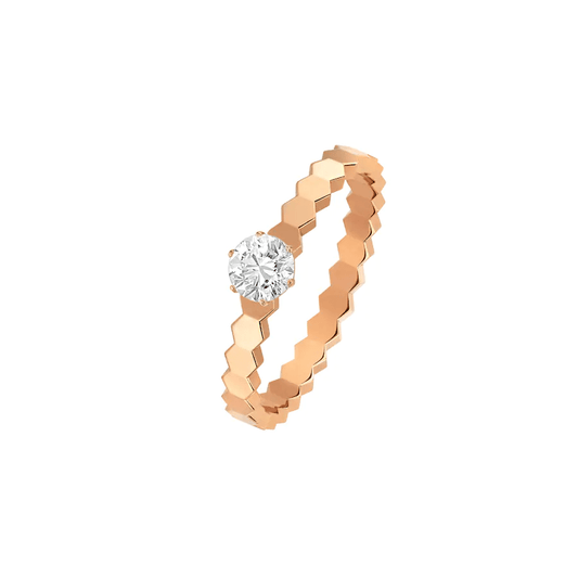 [Clover Jewelery]BEE LOVE RING PINK GOLD 1 DIAMOND