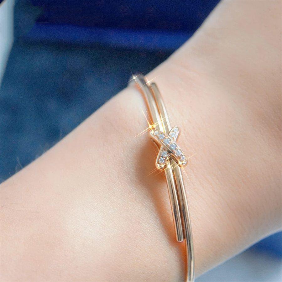 [Clover Jewelery]JEUX DE BRACELET PINK GOLD DIAMONDS