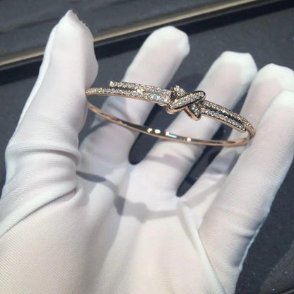 [Clover Jewelery]JEUX DE BRACELET DIAMONDS PINK GOLD