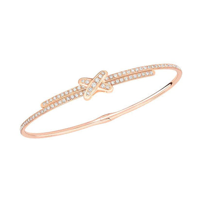 [Clover Jewelery]JEUX DE BRACELET DIAMONDS PINK GOLD