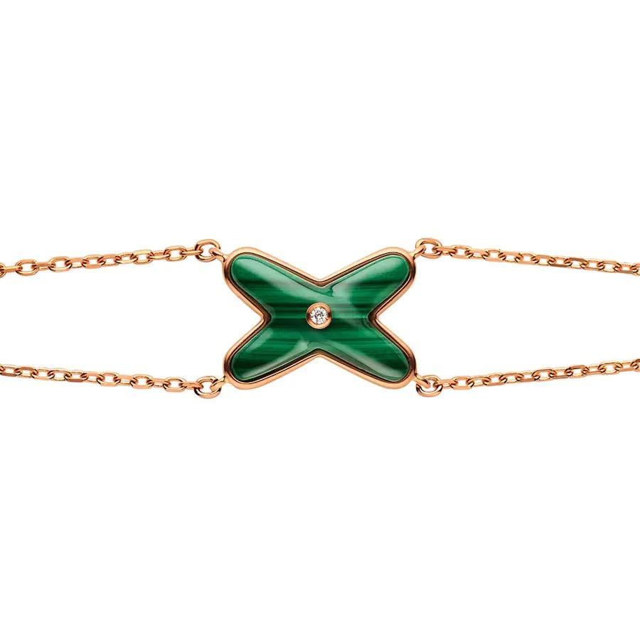 [Clover Jewelery]JEUX BRACELET MALACHITE PINK GOLD 1 DIAMOND