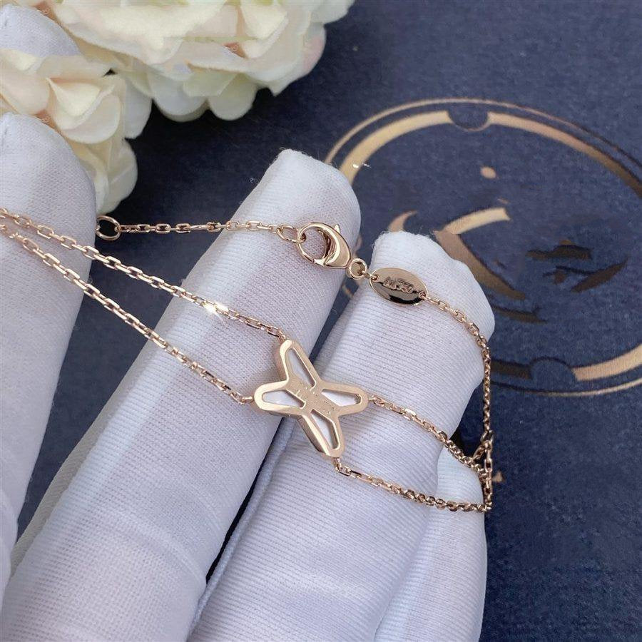 [Clover Jewelery]JEUX BRACELET WHITE MOP PINK GOLD 1 DIAMOND