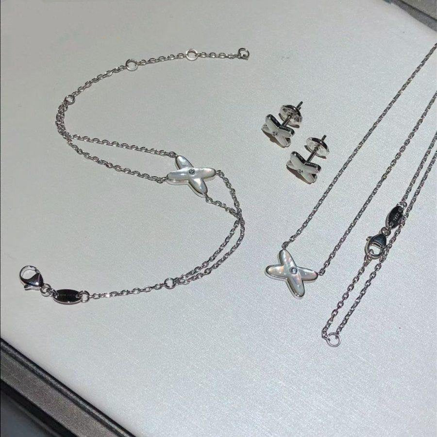 [Clover Jewelery]JEUX BRACELET WHITE MOP SILVER 1 DIAMOND