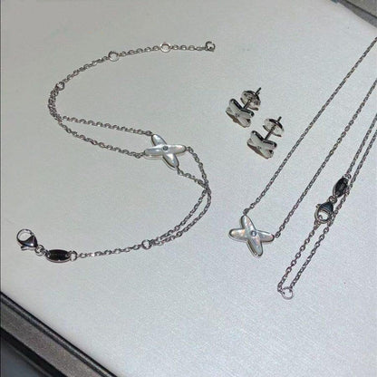 [Clover Jewelery]JEUX BRACELET WHITE MOP SILVER 1 DIAMOND