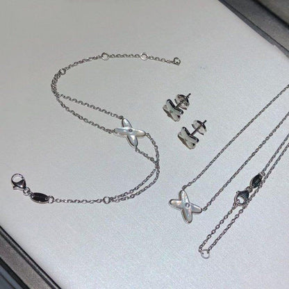 [Clover Jewelery]JEUX BRACELET WHITE MOP SILVER 1 DIAMOND