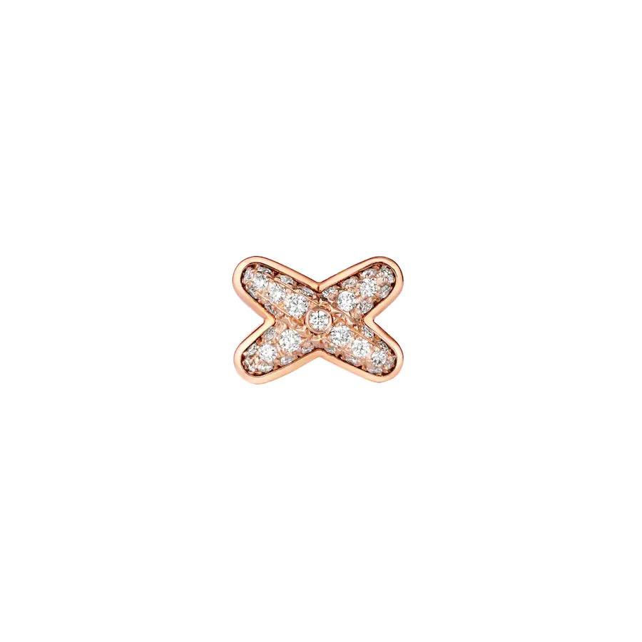 [Clover Jewelery]JEUX DE PINK GOLD DIAMOND EARRINGS