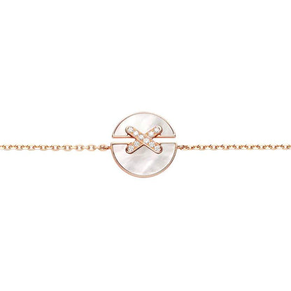 [Clover Jewelery]JEUX DE BRACELET MOP PINK GOLD DIAMONDS