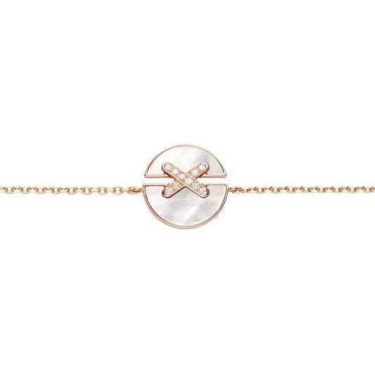 [Clover Jewelery]JEUX DE BRACELET MOP PINK GOLD DIAMONDS