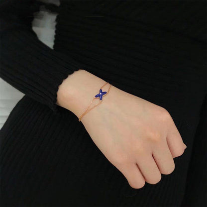 [Clover Jewelery]Hollow Design Four-Leaf Clover Flower Shape Ring