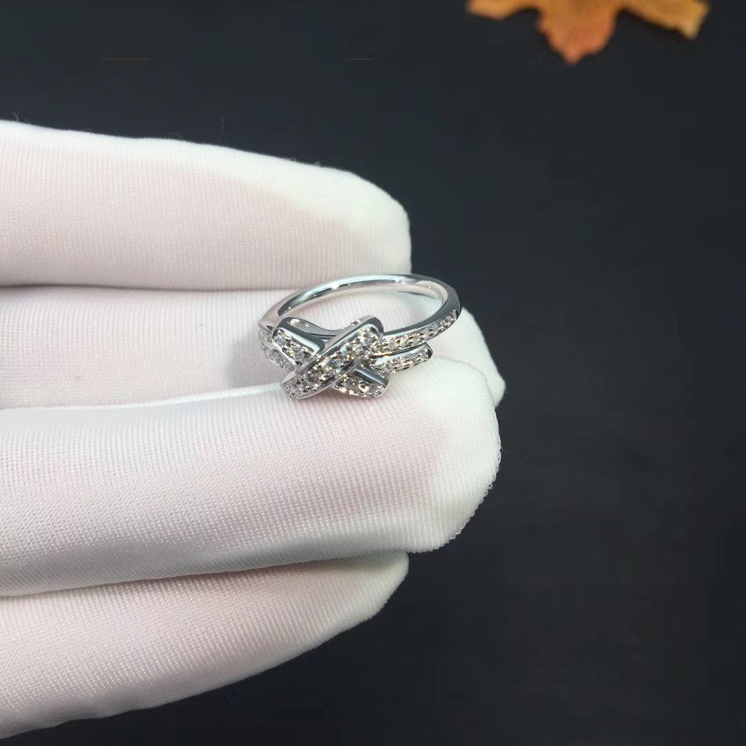 [Clover Jewelery]JEUX DE SILVER DIAMOND RING