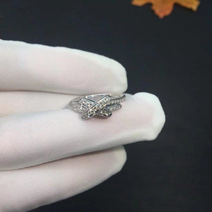 [Clover Jewelery]JEUX DE SILVER DIAMOND RING